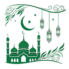 Elegant Islamic Background Vector for Ramadan, Eid, and Muslim Festivities