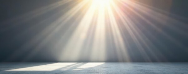Geometric sun rays, gray backdrop, white light burst, effect, radiant