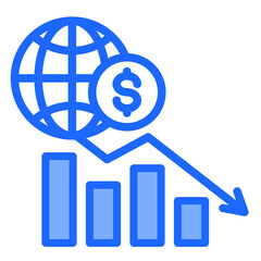 Obraz premium Economic Downturn Icon Element For Design 