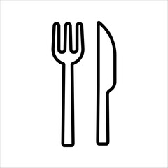spoon and fork icon set. spoon, fork and knife icon vector. restaurant icon