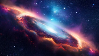 Cosmic Nebula, Celestial Body, Galactic Formation, Starry Night, Vivid Colors, Space Exploration, Un