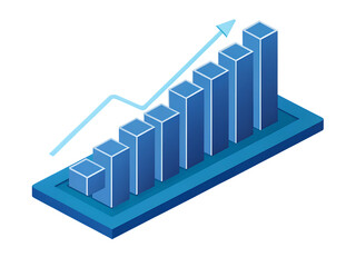 Fototapeta premium business graph on white background