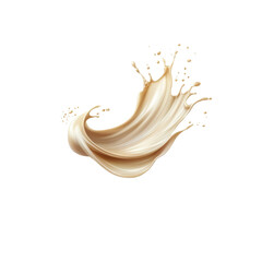 Elegant Beige Liquid Splash, Creamy Flowing Texture