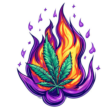 アート・デザイン・音楽 CANNABIS HIGH Psychedelic Weed - Images et vidéos libres de droits | Adobe