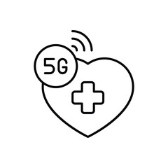 Fototapeta premium 5G Healthcare Icon vector stock illustration