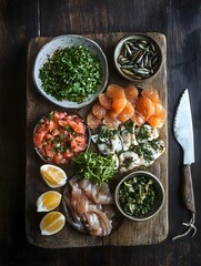 Smoked Salmon and Seafood Salad: A Gourmet Recipe with Fresh Herbs & Produce