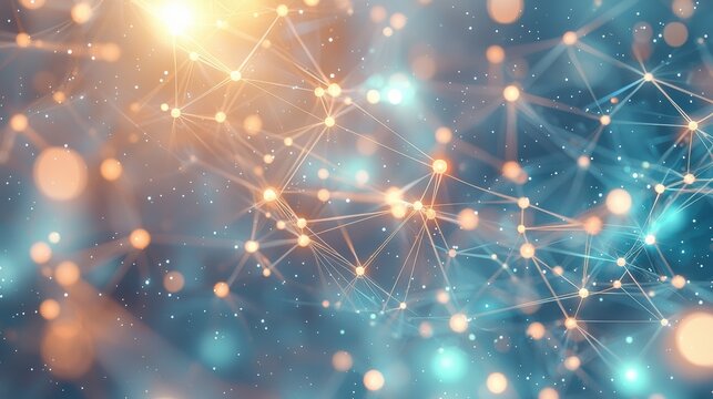 Translucent spheres connecting in a minimalist neural network design