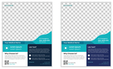 Healthcare and medical flyer design  template