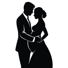 Expecting Couple Silhouette A Symbol of Love and New Life