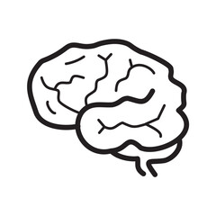  Brain icon flat.