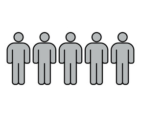 Group of People Icon Flat Design Vector