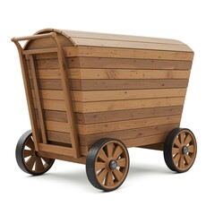 Wagon on a White Background