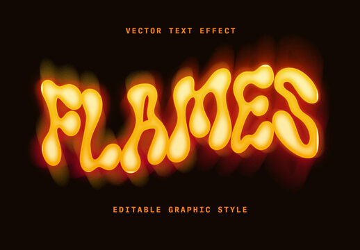Yellow And Orange Blazing Liquid Font Text Effect