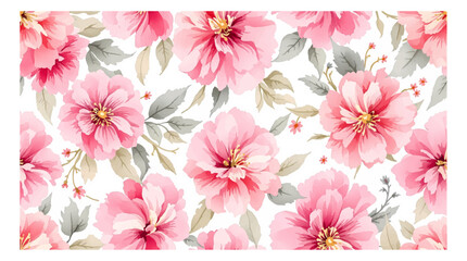 Floral seamless pattern, watercolor flowers
