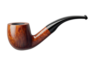 Tobacco pipe isolated on transparent background