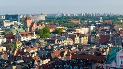 Panoramic view from the drone on the city Poznan. Poland. © Robert