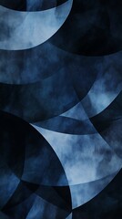 Elegant Navy Watercolor Background Showcasing Futuristic Geometric Arcs and Dark Symmetrical Design With Sleek Visual Transitions
