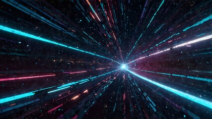 Obraz premium 🚀✨ Enter the Warp Zone: Dive Into Hyperspace with Stunning Light-Speed Streaks! 🌌💫 Get Lost in a Sci-Fi Dream Tunnel of Stars and Motion! 🌠🌀 #SpaceVibes #SciFiMagic