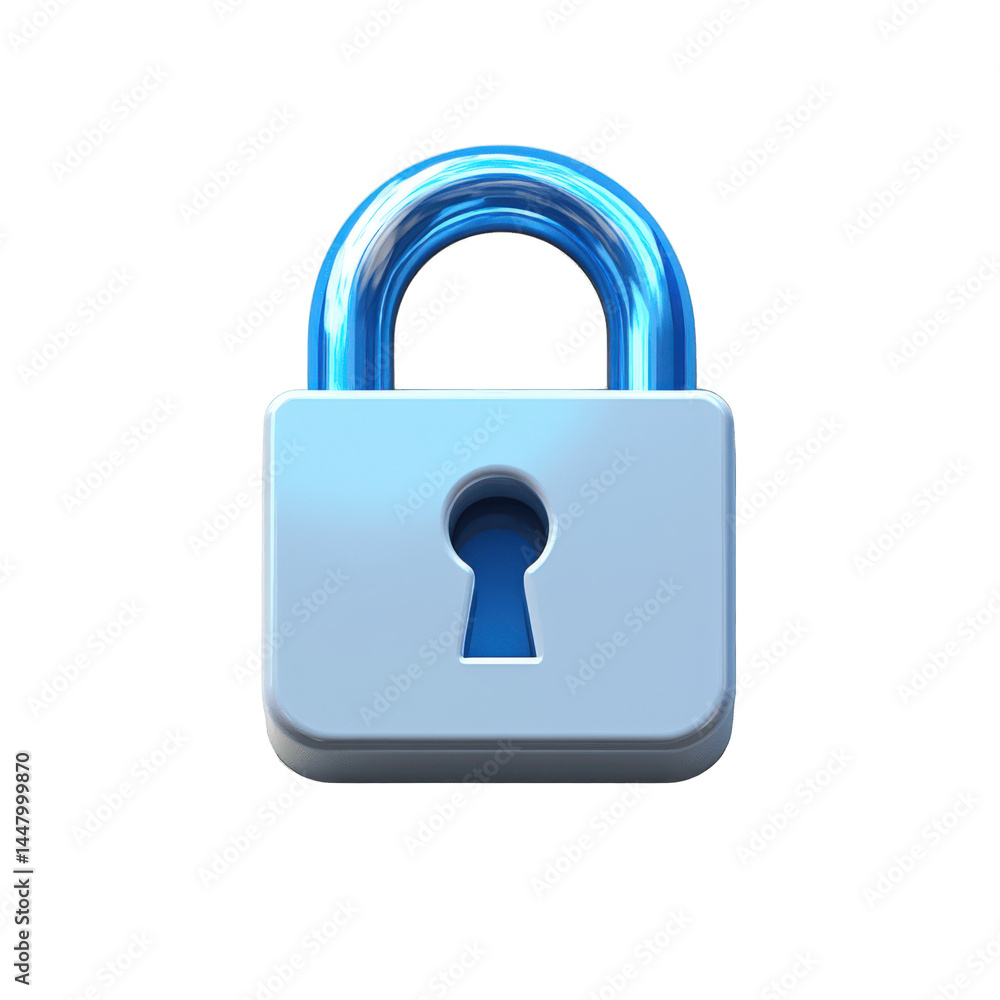 Poster volumetric depiction of a data encryption icon highlighting security and privacy in digital systems