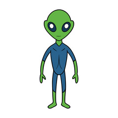 Alien vector illustration 