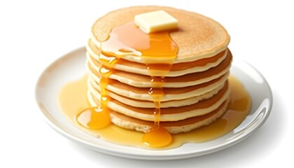 pancakes isolated on a white background
