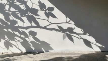 A tree silhouette on a wall, great for minimalist decor or abstract art
