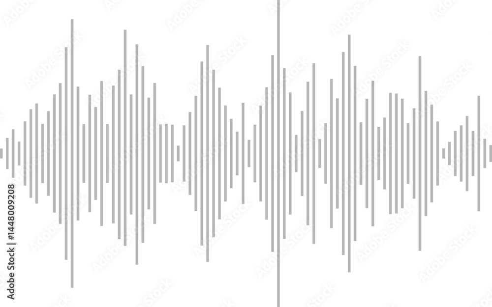 Poster sound wave. it's represented by a series of vertical lines that vary in height, illustrating the amp