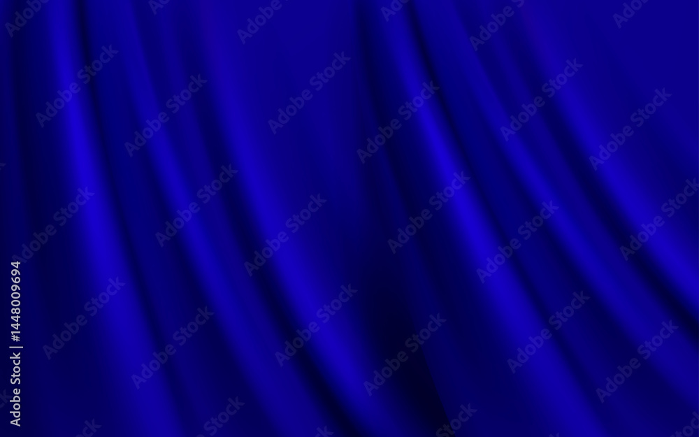 Poster flowing blue fabric with soft folds and highlights. the way the light interacts with the material su
