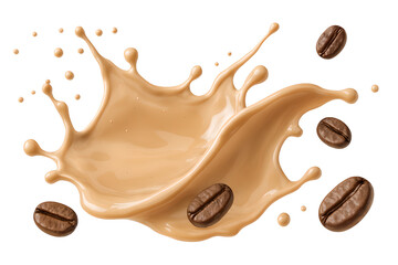 chocolate splash isolated on white background