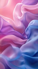 Obraz premium Flowing silk fabric in beautiful pastel colors creating a serene and elegant atmosphere for design projects and art
