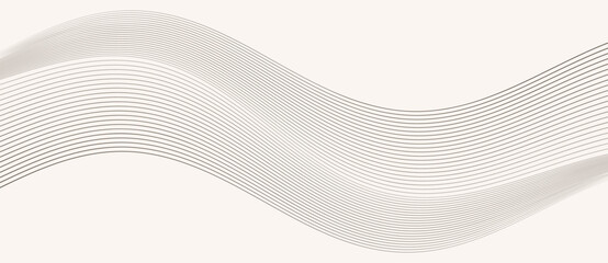 Abstract background with waves lines. Illusion of dynamic transition. Black lines on a white background.