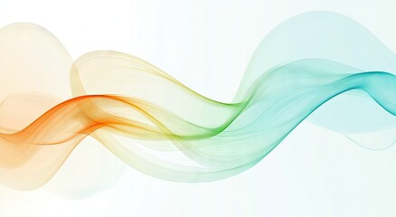 Fototapeta premium Abstract design of flowing, colorful waves.
