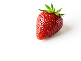 Fresh Strawberry on White Background, Perfect for Design