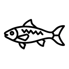 Creative Carp Fish Icon Vector Illustration