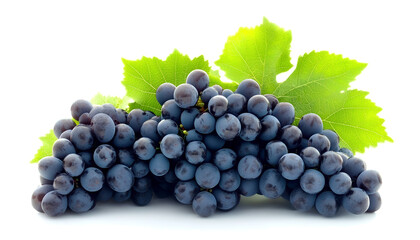 Fototapeta premium Tasty ripe red grapes isolated on white