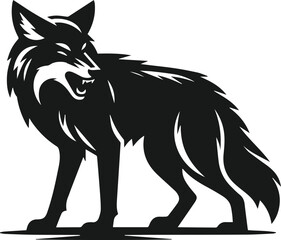 Coyote animal vector silhouette