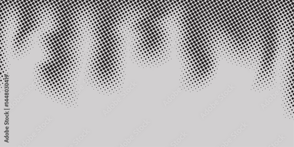 Aufkleber abstract halftone crowd silhouette in pop art retro style. comic event background illustration. abst