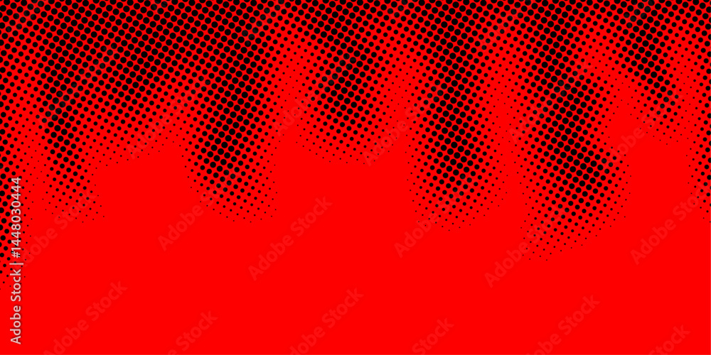 Poster abstract halftone crowd silhouette in pop art retro style. comic event background illustration. abst
