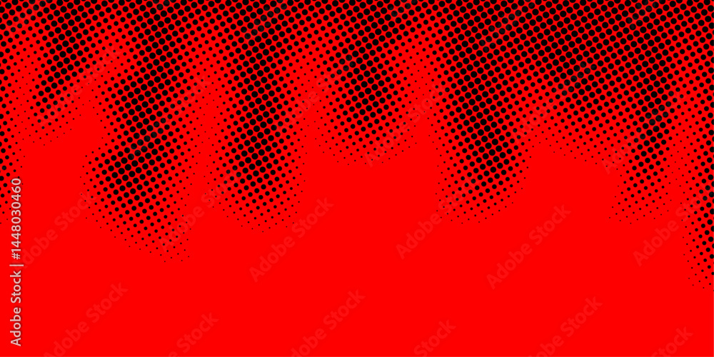 Poster abstract halftone crowd silhouette in pop art retro style. comic event background illustration. abst
