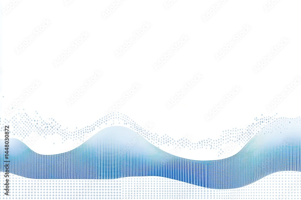 Aufkleber abstract blue wave pattern with smooth gradients and dotted textures for creative backgrounds