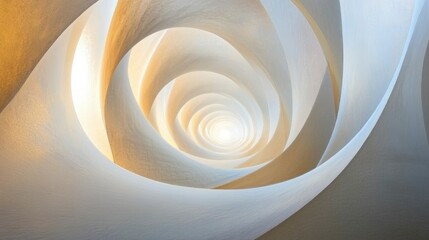Abstract Spiral of Light and Shadow in Architectural Design