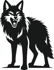 Coyote animal vector silhouette