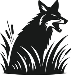 Coyote animal vector silhouette