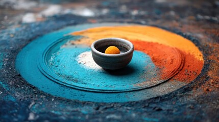 Abstract art with bowl