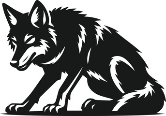 Coyote animal vector silhouette