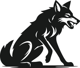 Coyote animal vector silhouette