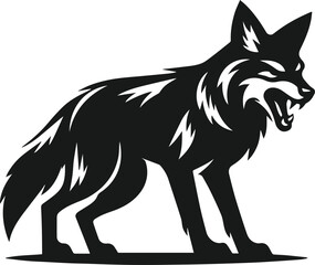Coyote animal vector silhouette