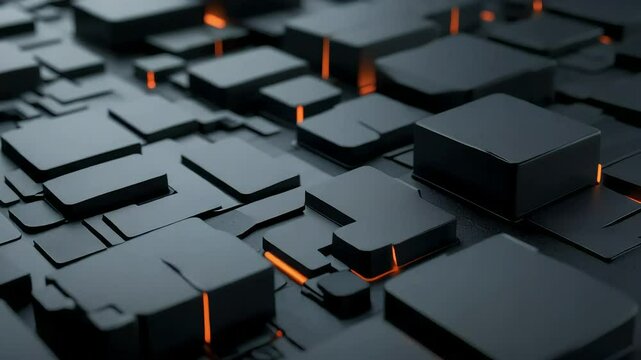 Abstract geometric cubes technology design