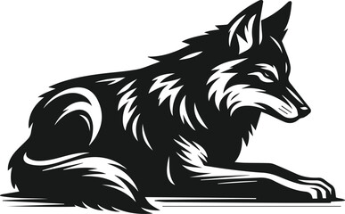 Coyote animal vector silhouette