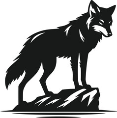 Coyote animal vector silhouette